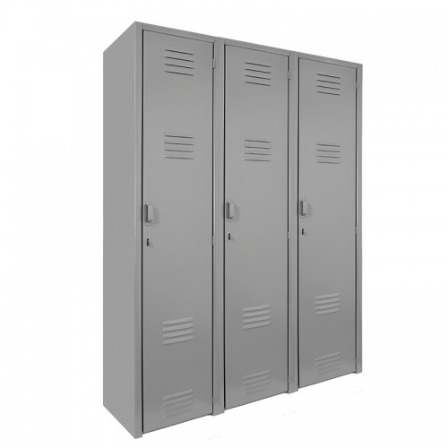 Locker en Línea 3 Puertas Gris